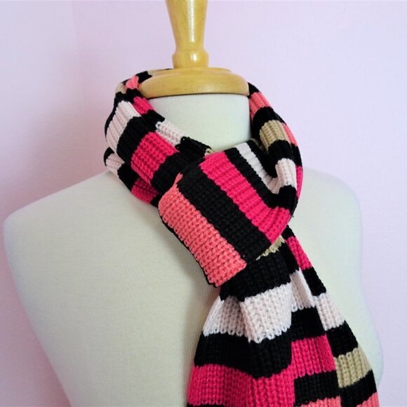 NWT Kate Spade Wide Stripe Print Skinny Scarf - Picture 6 of 10